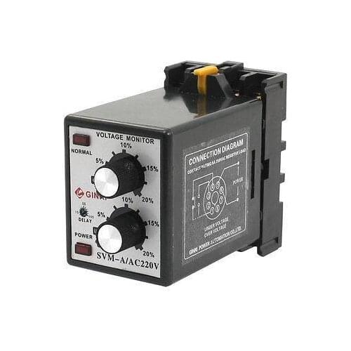 SVM-A/220V AC 220V Protective Adjustable Over/Under Voltage Monitoring Relay