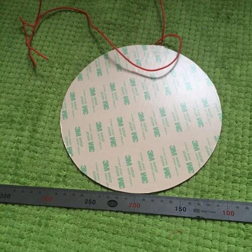 Rotondo 250 mm 12 v 200 w silicone riscaldatore letto per kossel pro stampante 3d installare 3 m nastro silicone heating pad