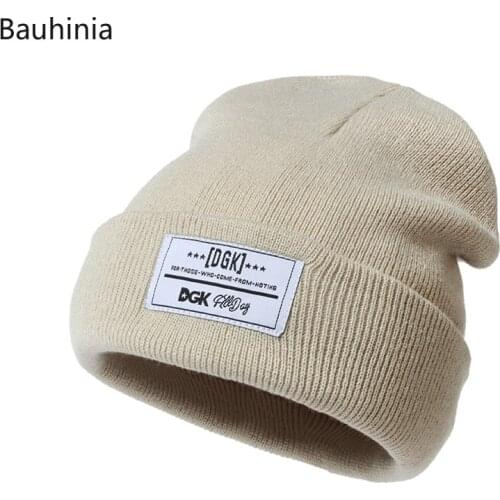 Bauhinia Beanies Knitted Hat Mens Winter Thick Warm Sport Ski Hats Women Skullies Cap Gorras Bonnets