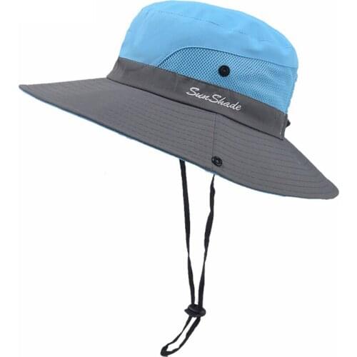 Simple Foldable Wide Brim Girls Fishermans Hat Sun Hat Beach Women Summer Hat UV Protect Travel Cap Lady Fishing Cap