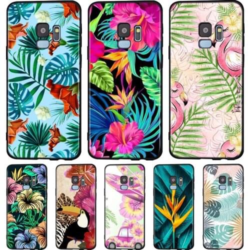 Tropical Leaves Flowers Silicone Case For Samsung Galaxy A9 A8 A7 A6 A6S A8S Plus A5 A3 Star 2018 2017 2016 Phone Case