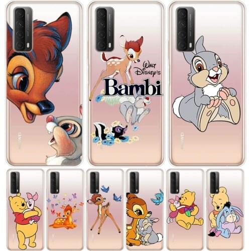 Cute Bambi Thumper For Huawei Mate 40 30 20 20X 10 RS P Smart 2021 2020 Z S Pro Plus Lite 2019 Silicone Phone Case