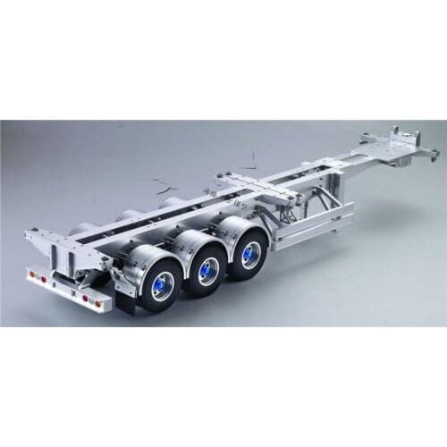 6 Wheels Alloy Trailer For Tamiya 1/14 scale RC RC8WD Actros Benz tractor Truck
