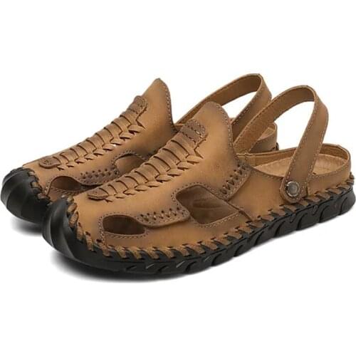 Y29 Summer Hand Sewing Leather Mens Casual Shoes Breathable Mens Leather Shoes Soft Rubber Men Driving Shoes Handmade Shoes