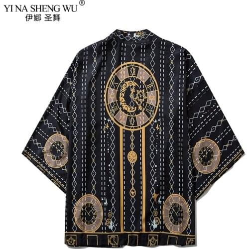 Japanese Kimono Style Men Summer Haori Loose Shirt Women Samurai Cardigan Chinese Traditional Coat Clothing Asian Janpan Clothes