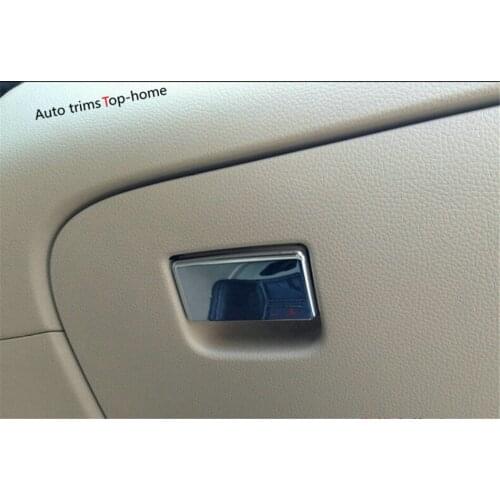 Yimaautotrims The Copilot Glove Storage Box Handle Sequins Cover Trim Fit For Nissan X-Trail T32 / Rogue 2014 2015 2016 ABS