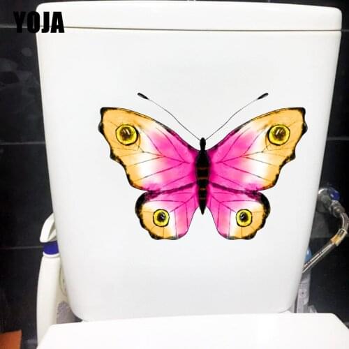 YOJA 22.6X16CM Delicate Cartoon Butterfly Childern Bedroom Decor Classic Wall Decal Toilet Sticker T1-2040
