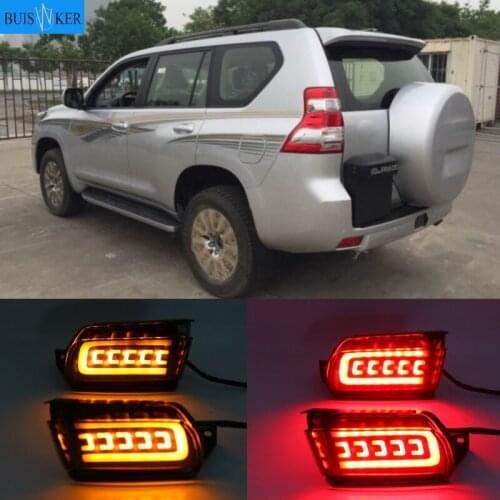 For Toyota Land Cruiser Prado 150 LC150 FJ150 GRJ150 2010 - 2020 LED Reflector Rear Bumper Tail Light Brake Light turn signal