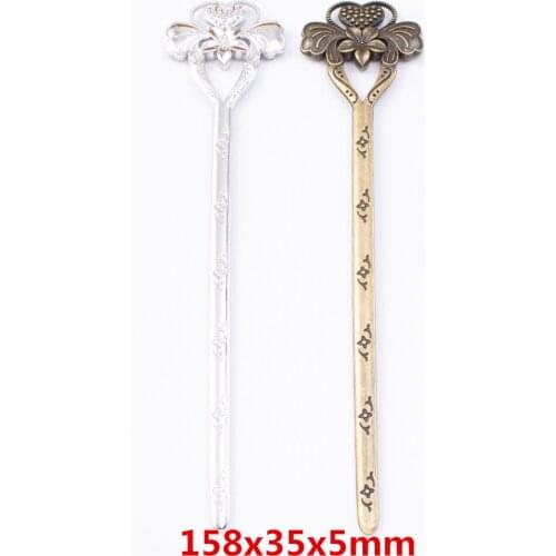 3 pieces of retro metal zinc alloy Hairpin pendant for DIY handmade jewelry necklace making 7837