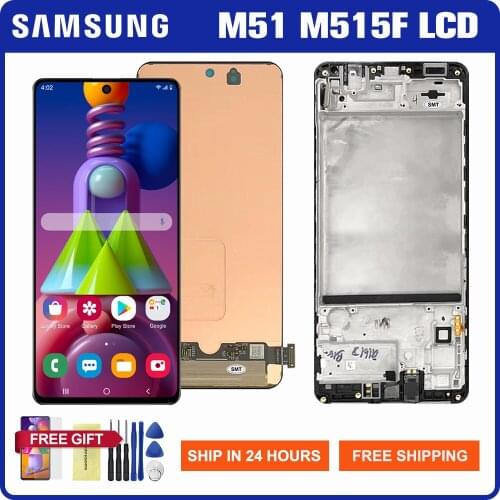 6.7'' Original Screen For Samsung Galaxy M51 M515 M515F M515F/DSN LCD Display Touch Screen Digitizer Assembly For Samsung M515