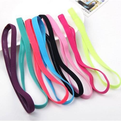 1 PC Candy Color Women Men Yoga Hair Bands Sports Headband Girls Sport Anti-slip Elastic Rubber Sweatband Football Running