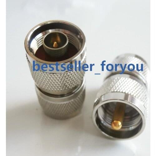 2Pcs N-UHF N Male Connector Jack To UHF PL-239 Male Plug Connector Adapter