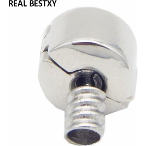 20pcs/lot hole size: 3mmStainless Steel Ropes Cord End Caps Buckle Silicone Bracelet Connectors Clasp DIY Jewelry Findings diy