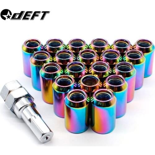 DEFT M12x1.25 M12x1.5 Racing Wheel Lug Nuts 20 Pcs Racing Car Steel Wheel Extended Nuts Stainless Steel Car Wheel Rims Lug Nuts