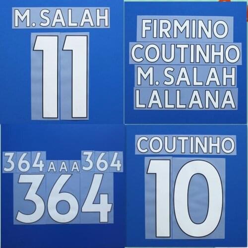2018 2019 super A kids and man number name Liverpool M.SALAH MANE FIRMINO number name Hot stamping patches badges