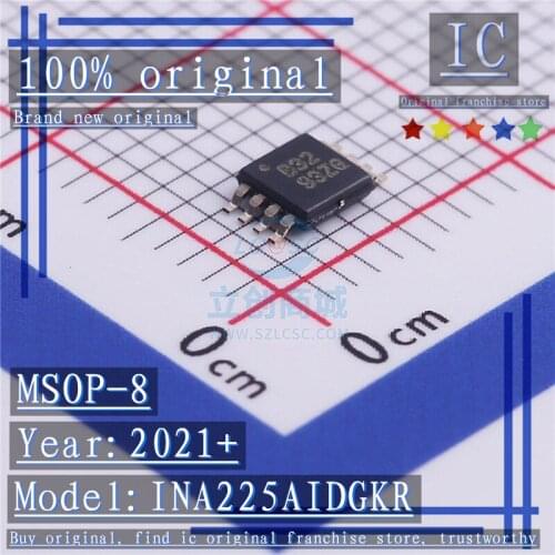 2021+100% Brand new original 5PCS-20PCS INA225AIDGKR MSOP-8 Programmable bidirectional current monitor chip