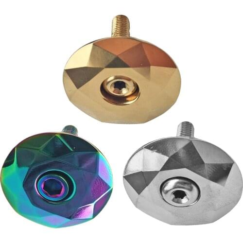 28.6mm Bicycle Headset Top Cover Front Fork Stem Top Caps Bowl with Screw Aluminum Alloy MTB Bike Parts Road Bikes Supplies