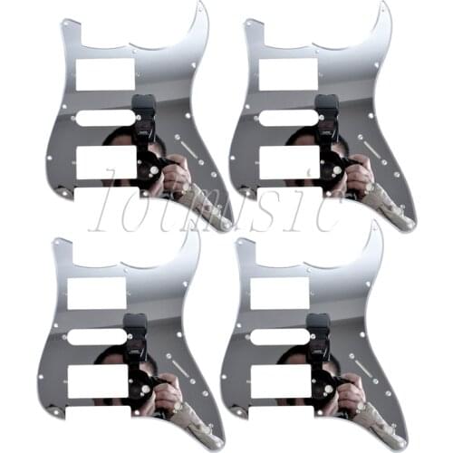 4PCS Mirror Guitar Pickguard For Electric Stratocaster Replacement HSH Pickups 1Ply