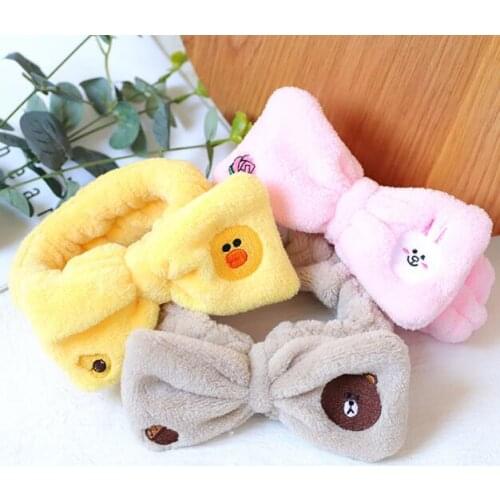 40pcs/lot DIY Simple Multi Plush Embroidery Bowknot Head Bands Bunny Bear Chick HeadBands Hair Styling Tools Accessory HA1271