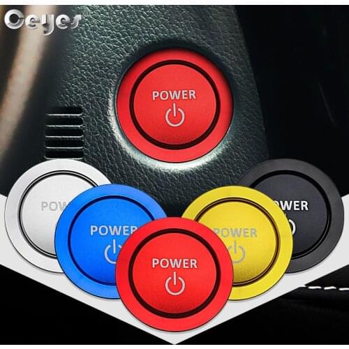 Ceyes Car Styling Start Stop Engine Button Ring Covers Case For Toyota Prius Corolla Avensis Vellifire Auto Interior Accessories