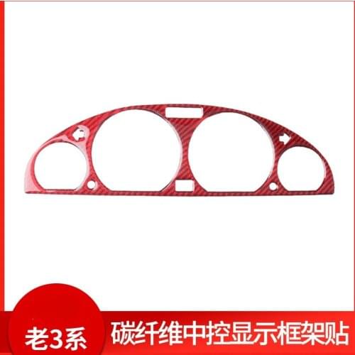 For BMW oldx3E46 carbon fiber M3 central control instrument display frame decoration sticker Interior Accessories Automotive