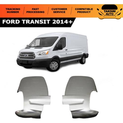 Chrome Mirror Cover For Ford Transit 7 2 Pieces ABS For 2014 And Above Models - Not Fade - Not Yellowing - High Quality Material