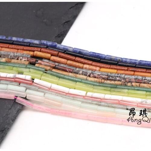 4X13mm Natural Cylinder Shape Agates Crytsal Aventurine Stone Loose Sapcer Beads For Jewelry Making DIY Bracelet Needlework 15