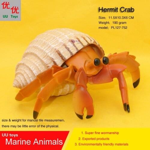 Hot toys Hermit Crab Simulation model Marine Animals Sea Animal kids gift educational props Action Figures