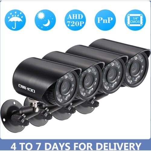OWSOO 720P IR-CUT outdoor 4pcs CCTV Camera IP Security System Video Surveillance Kit Night View for Home Video Surveillance Kit