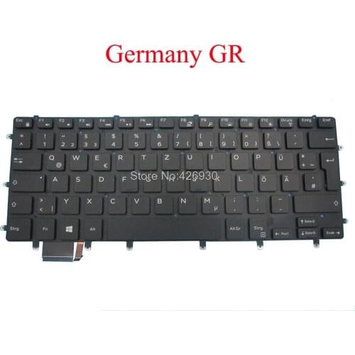 Laptop GR Keyboard For DELL For XPS 15 9550 9560 For Precision 5510 5520 05P2NX 5P2NX Germany black with backlit new