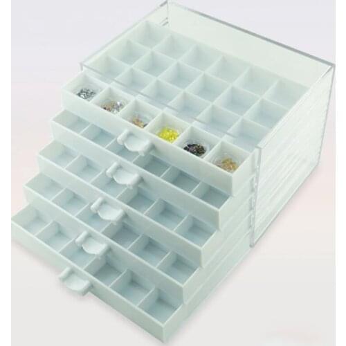 Nail Art Accessories Storage Box 5 Layers 120 Grid Storage Box Acrylic Jewelry Box Fashionable Appearance High Quality