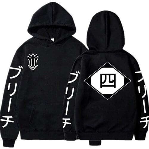 Hot Anime Bleach Cosplay High School Pullover Hoodie Men Women Jacket Streetwear