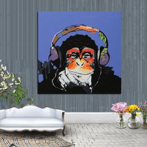 Money Cartoon Oil Painting on Canvas Abstract Animal Wall Art for Home NO FRAME Decorative Wall Pictures