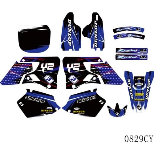 Full Graphics Decals Stickers Motorcycle Background Custom 3M For YAMAHA YZ125 YZ250 YZ 125 YZ 250 1996 1997 1998 1999 2000 2001