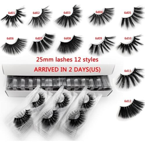 MEISHENJIE 20 pairs Eyelashes 25mm Mink Eyelash 6d Mink Lashes Wholesale Eyelashes Bulk Eyelash Natural long soft Makeups lashes