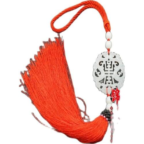 China Jade Brand tassels hanging on the waist Hanfu placket Fan Pendant