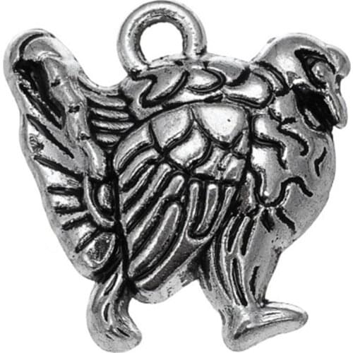Hand-made one side Turkey Animal Accessory Charm Jewelry charms for bracelets