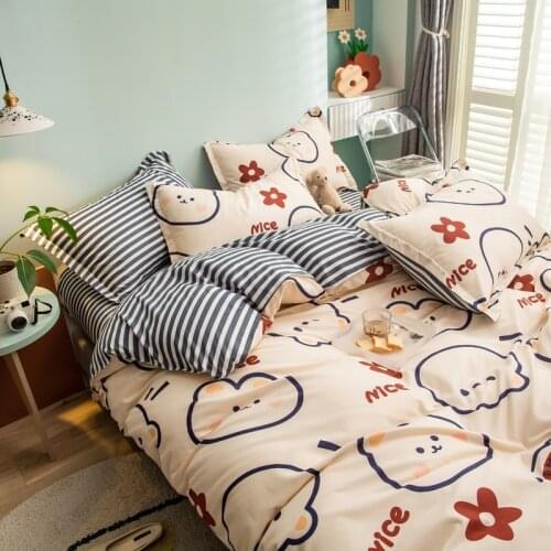 200x200 Bed Adornment Anime Bedding Bed Linen Sets for...Nordic Bed Cover 150 Bed Down 2 Seats Bedding Sets Manga Duvet Cover