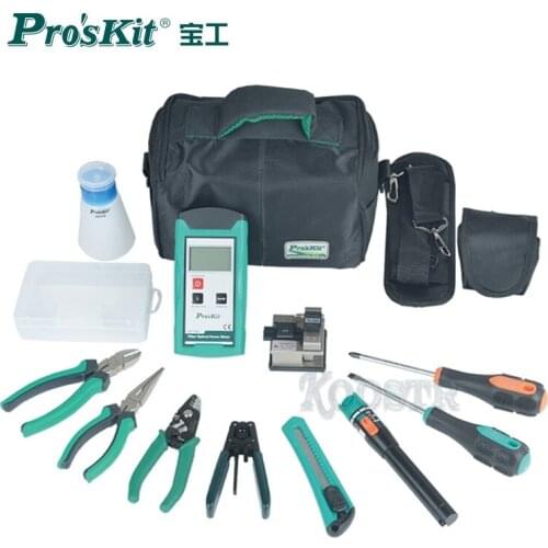 Proskit PK-9456-CL Fiber Optic Cable Construction Kit Fiber Optic Cable Connecting Box DHL Fiber Optic Construction Toolbox Set