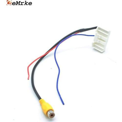 EEMRKE Car Camera Adapter Connector Wire for Nissan Qashqai J11 / X-Trail / Rogue 2013-2018 Original Screen Video Input RCA