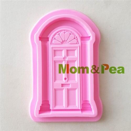 Mom&Pea 1389 Free Shipping Door Silicone Mold Cake Decoration Fondant Cake 3D Mold Soap Mold Food Grade
