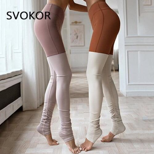 SVOKOR Sport leggings women fitness push up legging running gym tights woman training pants High Waist Legging Slim