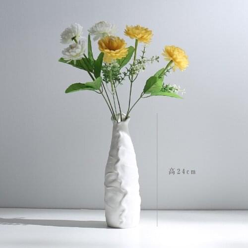Wedding Vases for Flowers Tabletop Modern White Large Vase Floor Minimalist Decor Office High Nordic Jarrones Vases BG50VS