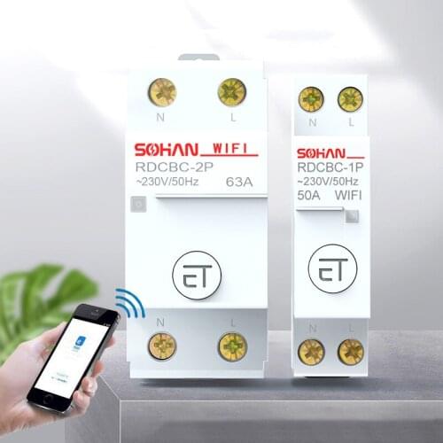 Smart WiFi Circuit Breaker Remote Control Switch by eWeLink APP Voice Control With Amazon Alexa and Google Home 18mm Din Rail Ce