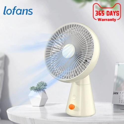 Lofans Fan Desktop Circulating Fan Mini Air Cooler Ventilador Hold Electric Fan USB Charge Low Noise For Office Outdoor Travel