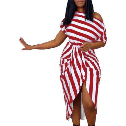 Women Bodycon Dress Elegant Positioning Print Off Shoulder Women Short Sleeve High Slit Dress Vestidos