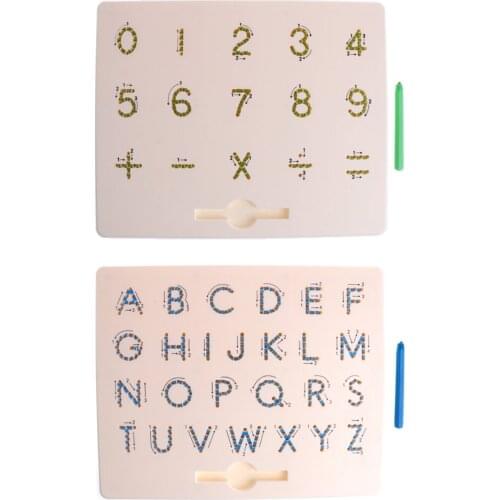 2 Set Magnetic Number Alphabet Drawing Board with Pen Early Learning Educational Toys Birthday Gift for Children Toddler Kids