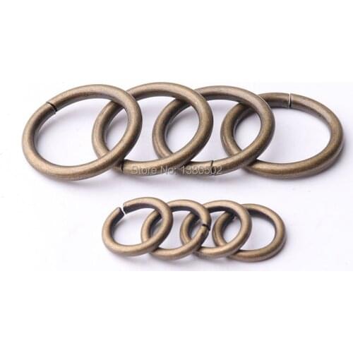 20pcs/lot 20/11mm Metal Bronze Color O Ring Leather Bag Belt Strap Buckle Garment Accessories