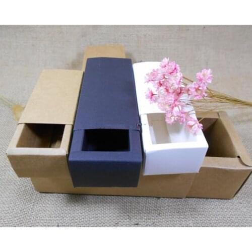 25pcs/lot 10ml&20ml White Black Kraft Paper Drawer Boxes for Essential Oil Bottles Dropper Bottle Spray Bottle Gift Packaging