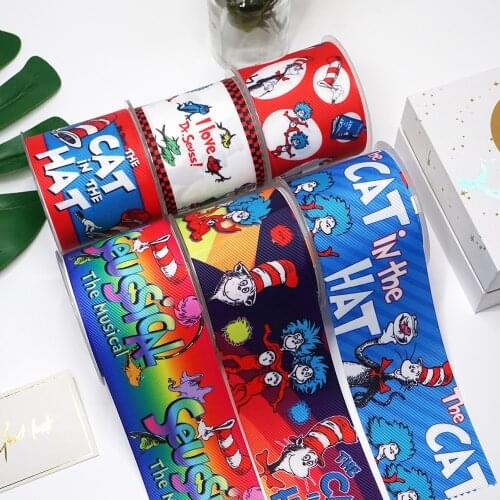 3 Inch Cartoon printed grosgrain ribbon for Diy Craft Bows 41777